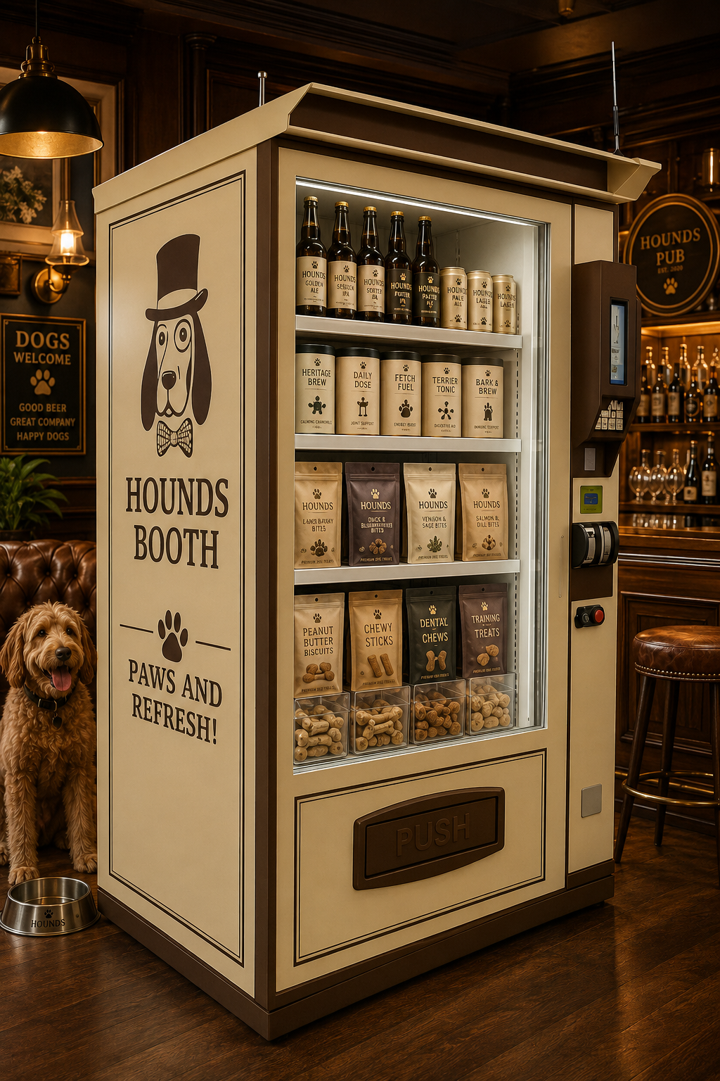 Hounds Booth dog vending machine